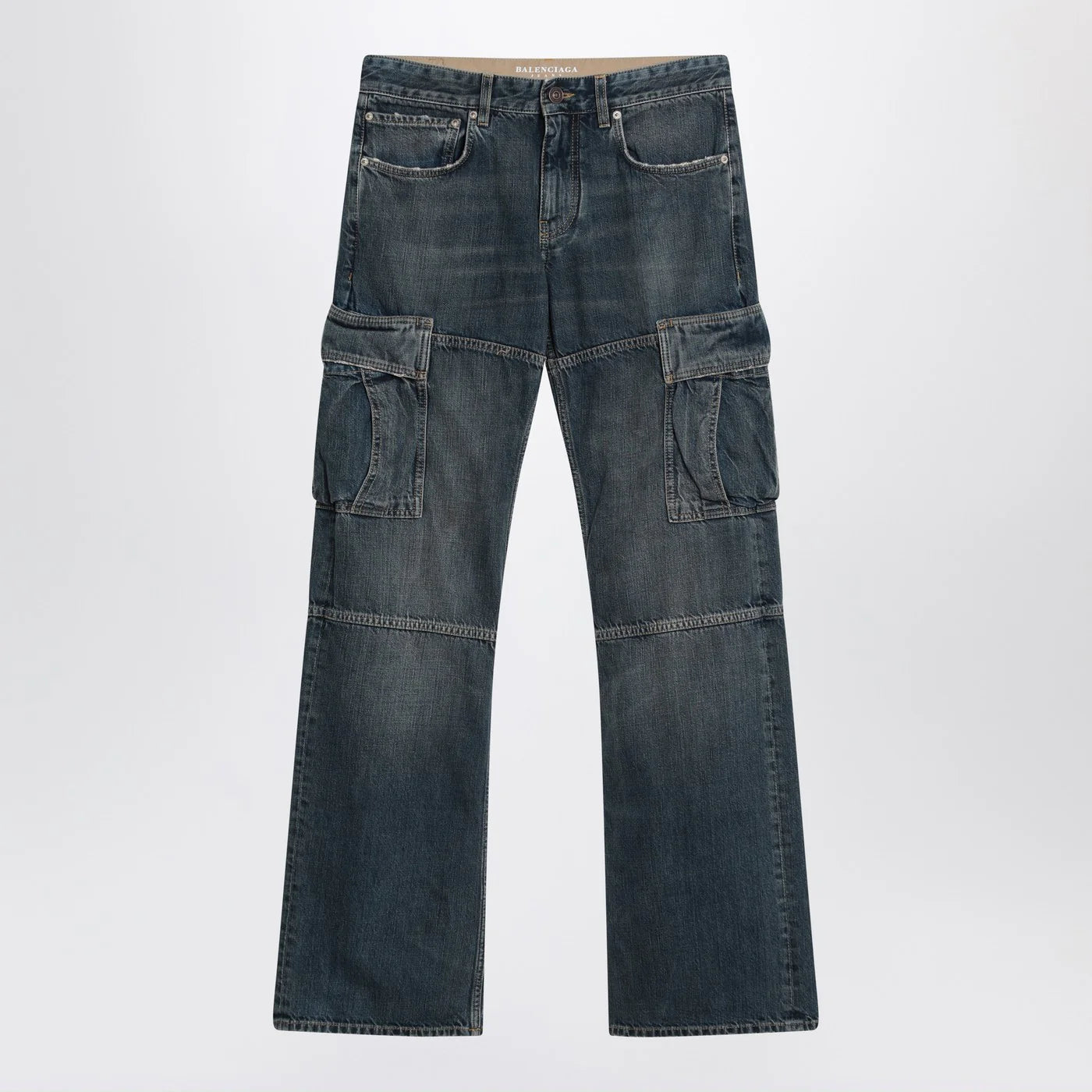 Balenciaga Blue Cargo Regular jeans with a faded effect