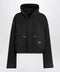 Balenciaga Cropped jacket with hood in black