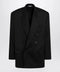 Balenciaga Double-breasted oversized wool blazer in black