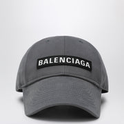 Balenciaga Grey cotton Patch baseball cap