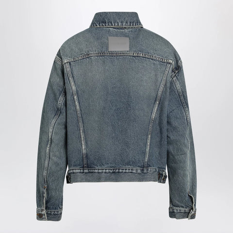 Balenciaga Kick cotton denim jacket in dirty vintage blue