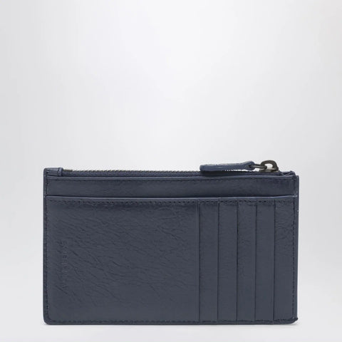 Balenciaga Le City long blue card holder and coin purse