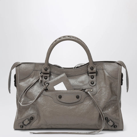 Balenciaga Le City medium handbag in dark walnut leather