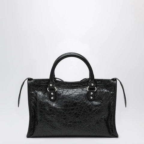 Balenciaga Le City small lambskin leather bag in black
