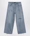 Balenciaga Light blue baggy jeans with rips