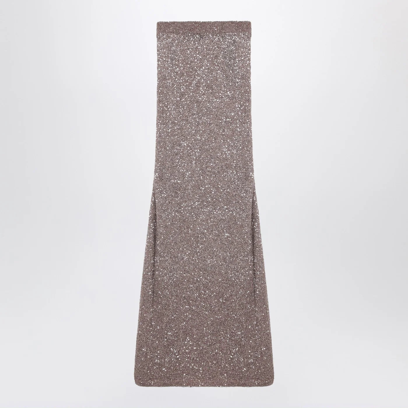 Balenciaga Light brown/silver maxi skirt with sequins