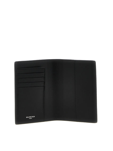 Balenciaga Logo Leather Passport Holder