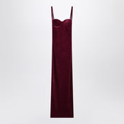 Balenciaga Long plum-colored velvet dress