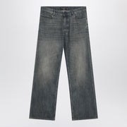Balenciaga Loose washed jeans in blue/grey/yellow