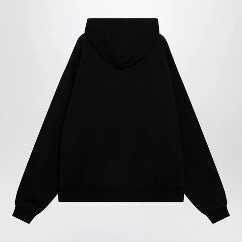 Balenciaga Oversized zip hoodie in black cotton
