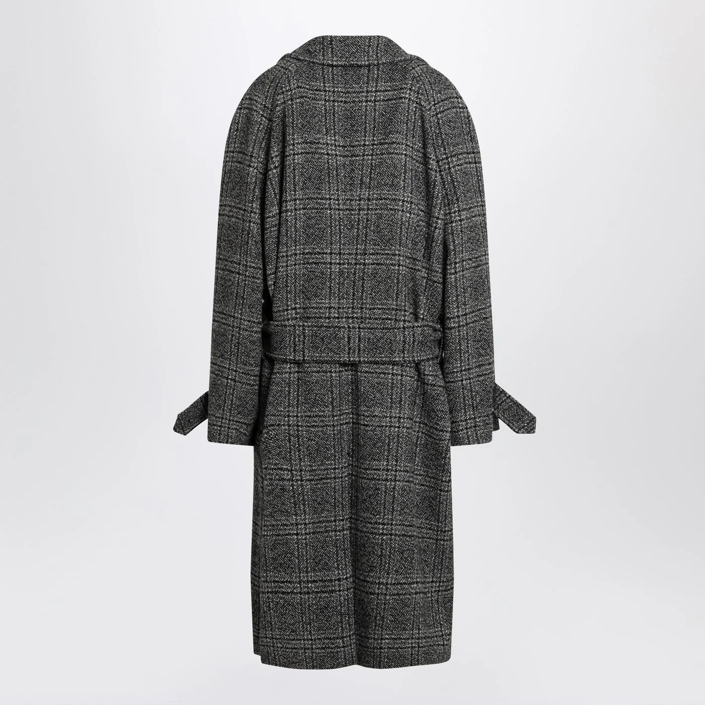 Balenciaga Raglan One Layer coat in black/grey check