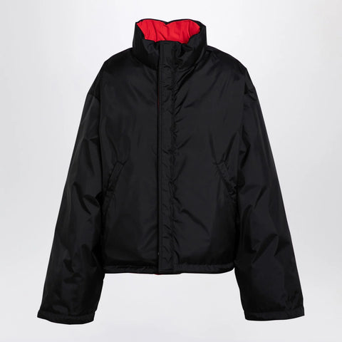 Balenciaga Reversible red and black down jacket in technical twill