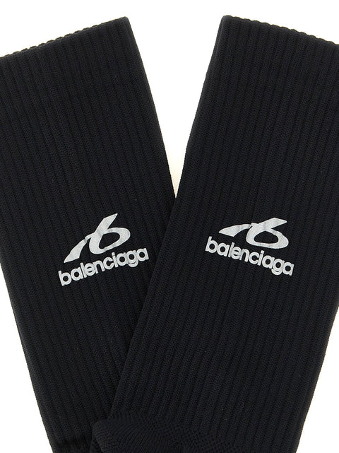 Balenciaga Ribbed Socks With Logo