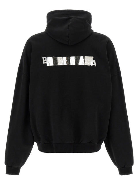 Balenciaga Silver Tape Hoodie