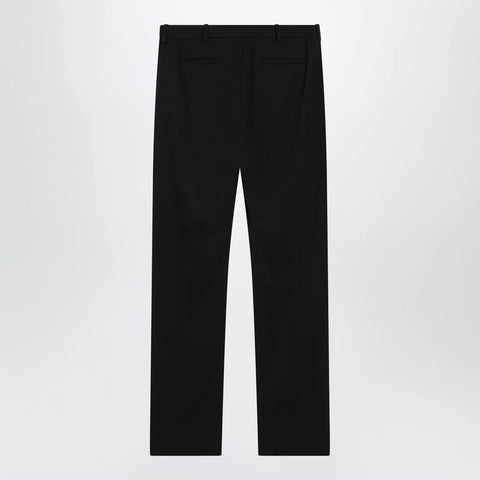 Balenciaga Slim tailored trousers in stretch wool twill, black