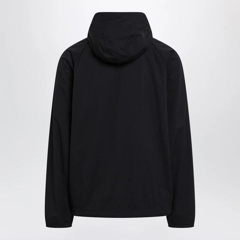 Balenciaga Technical hooded track jacket in polyamide, black
