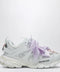 Balenciaga Track Bow Sneakers in mixed materials, white and pink