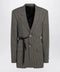Balenciaga Vichy-pattern jacket with side lace detail