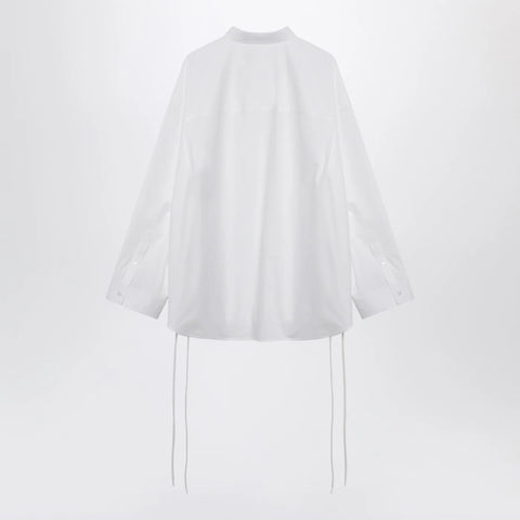 Balenciaga White cotton shirt with lace-up details