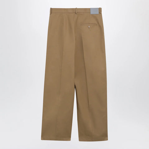 Balenciaga Wide-leg chino trousers in camel twill