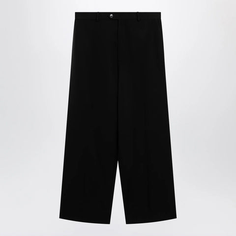 Balenciaga Wide-leg tailored trousers in black twill