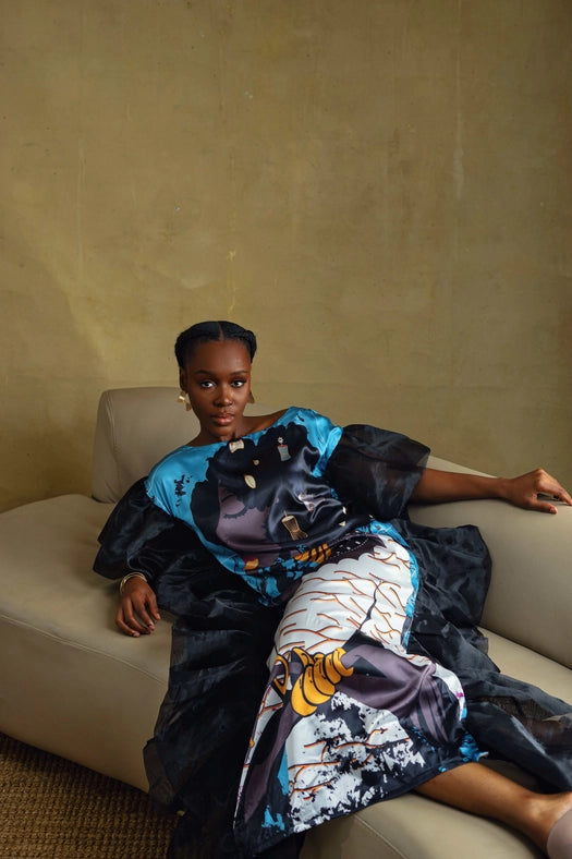 Bali Organza Kaftan-Kaftan-1964brand-XS-M-Blue-Urbanheer