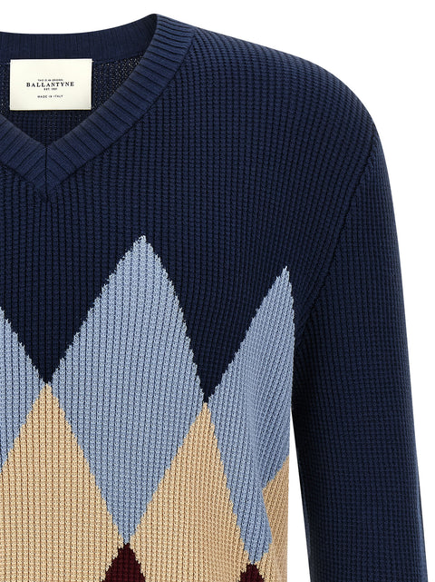 Ballantyne Argyle Pattern Sweater