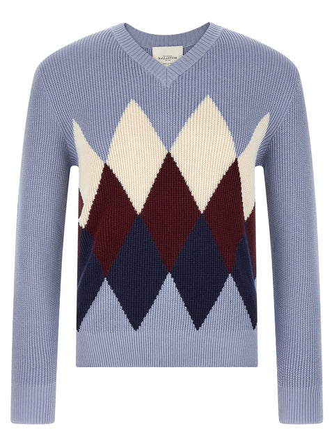 Ballantyne Argyle Pattern Sweater