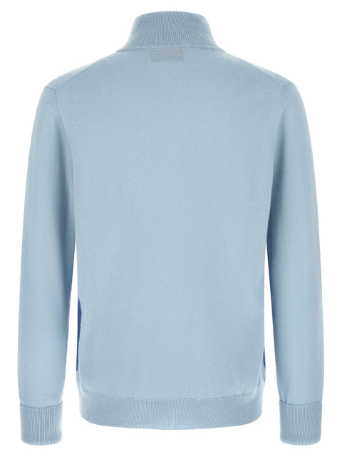Ballantyne Classic Diamond Intarsia Zip Cardigan