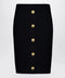 Balmain Black tweed pencil skirt