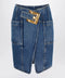 Balmain Denim skirt with belt