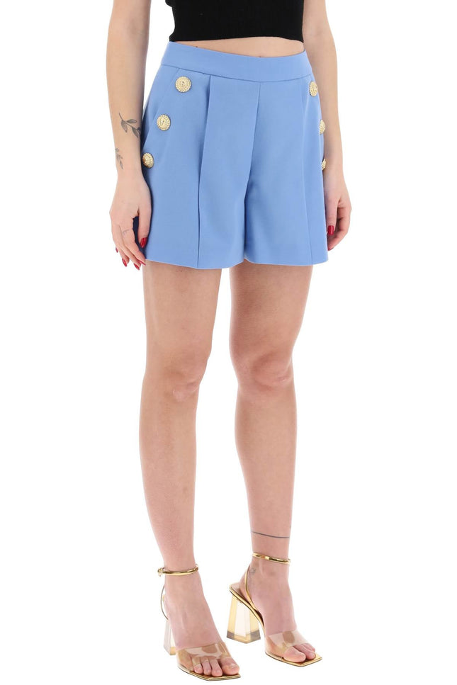 Balmain embossed button shorts with-women > clothing > trousers > shorts-Balmain-Urbanheer