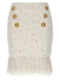Balmain Fringed Tweed Skirt