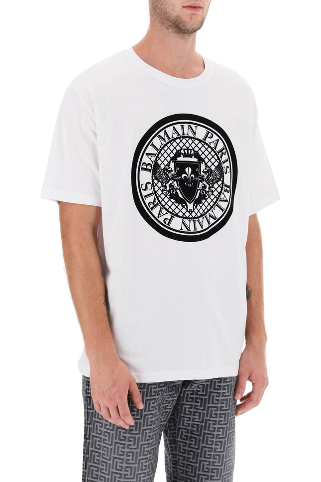 Balmain logo medallion t-shirt-men > clothing > t-shirts and sweatshirts > t-shirts-Balmain-l-White-Urbanheer