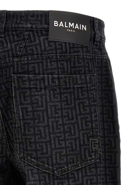 Balmain Monogram Pattern Jeans