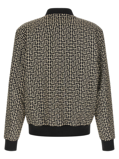 Balmain Monogram Reversible Bomber Jacket