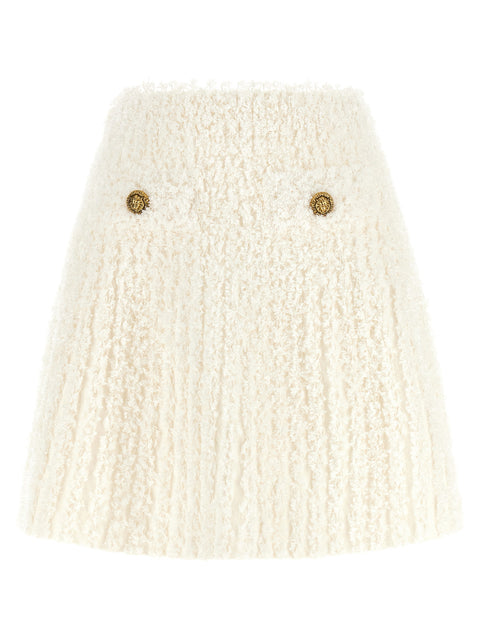 Balmain Plumetis Tweed Skirt