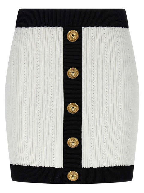 Balmain Two-tone Miniskirt