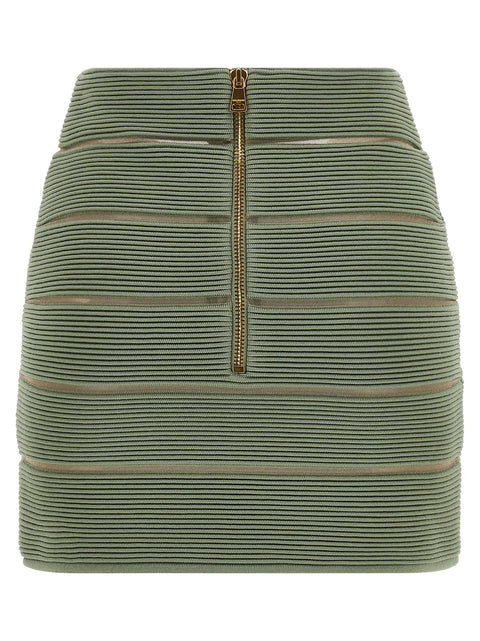 Balmain V-shaped Waist Skirt