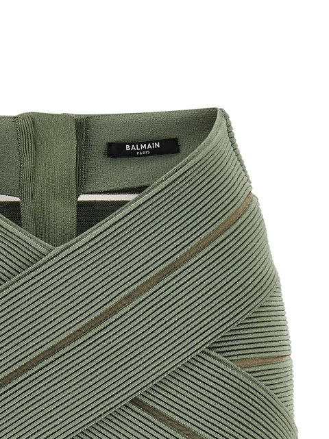 Balmain V-shaped Waist Skirt