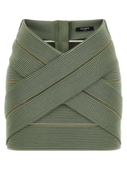 Balmain V-shaped Waist Skirt