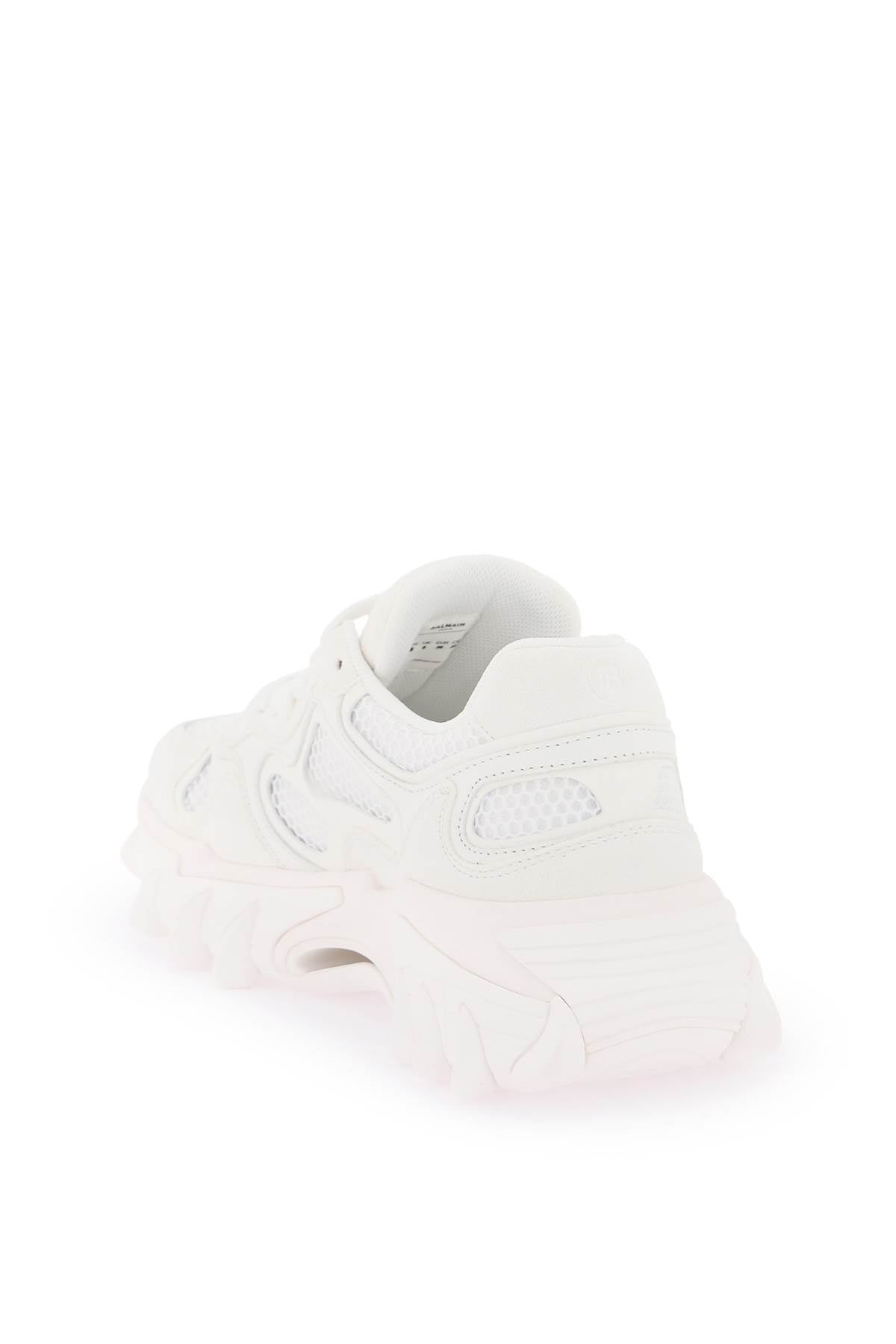 Balmain b-east leather and mesh sneakers-Men > Shoes > Sneakers-Balmain-40-White-Urbanheer