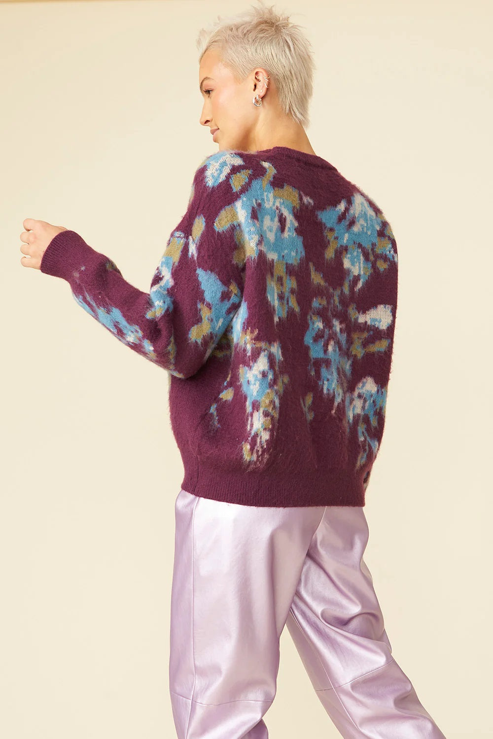 Banana Peel Blend Floral Purple Jumper-Tops-Buy Me Fur Ltd-One Size-Purple-Banana Peel-Urbanheer
