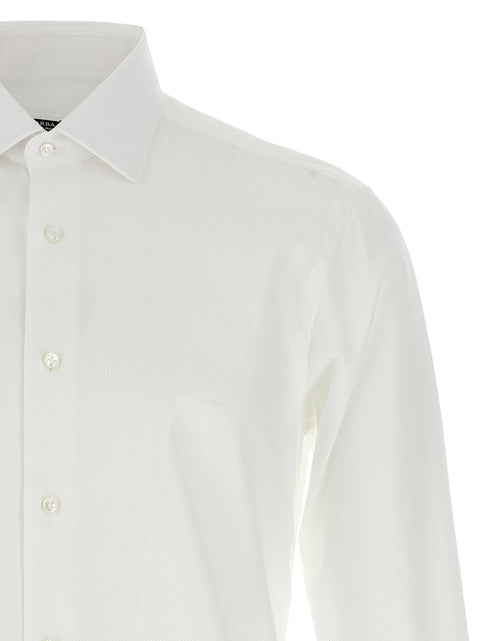 Barba Honeycomb Cotton Shirt