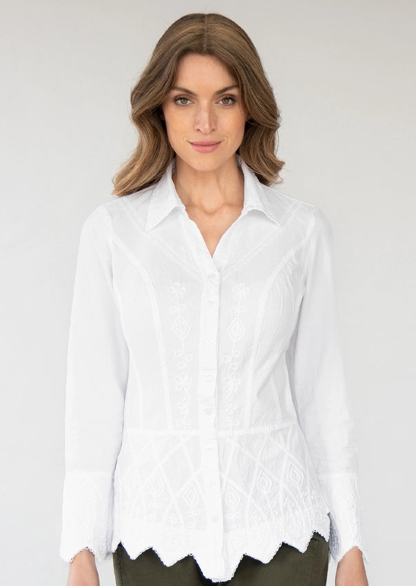 Barbara Cotton Blouse-Blouse-Gretty Zueger-S-White-Urbanheer