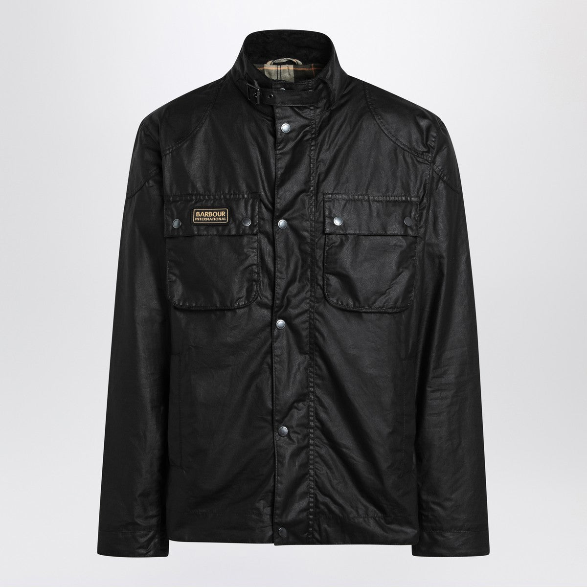 Barbour Black waxed International jacket