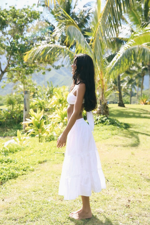 Barts Crop Top With Knot - Women'S Blouse-TOP-Cousin The Label (Krewe du Q)-XS/S-White-Urbanheer