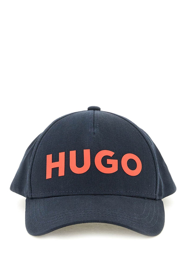 Baseball Cap With Logo Print-men > accessories > scarves hats & gloves > hats-Hugo-os-Blu-Urbanheer