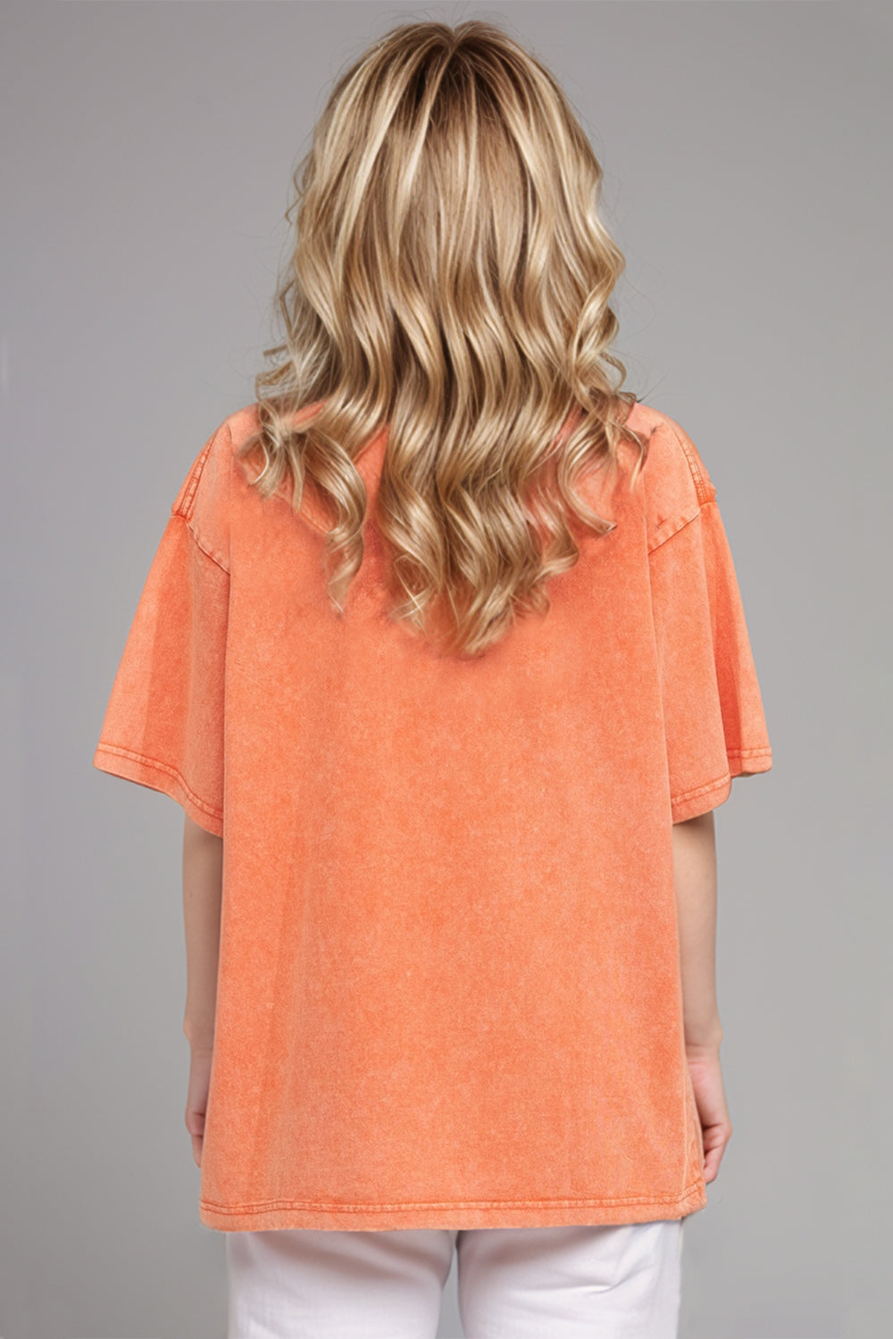 Basic Bae Round Neck Half Sleeve T-Shirt-Street 360-Tangerine-S-Urbanheer