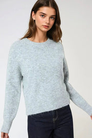 Basic Crew Neck Knitted Sweater in Grey-Sweater-Q2-S-Grey-Urbanheer